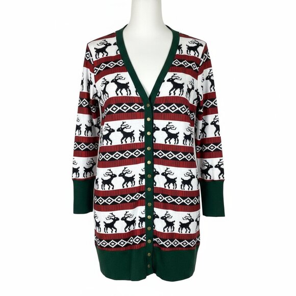 Women's Christmas Deer Cardigan NEW! - Picture 1 of 6